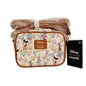 NEW Loungefly Disney Mickey Mouse Crossbody Bag Purse Sweet Candy Messages NWT